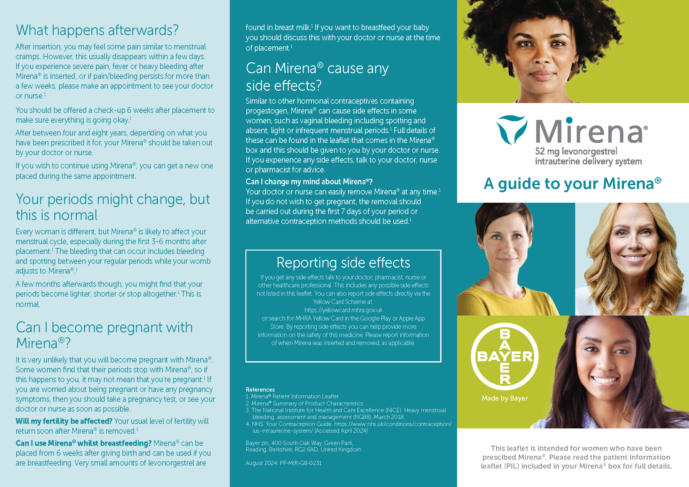 Mirena patient information leaflet